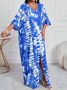 SHEIN Lady Vestidos elegantes para oficina, fiesta, Año Nuevo para damas, adecuados para primavera, verano, otoño e invierno - Azul - Ver 5
