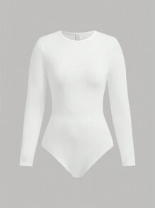 SHEIN Girlism Teen Girls' All-Match Round Neck Long Sleeve Jumpsuit & Leggings 3 Piece Set, Casual Daily Wear - Black and White - View 9