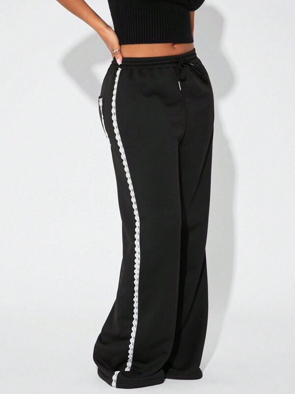 SHEIN SXY Women's Casual Comfy Lounge Pants, Minimalist & Fashionable For Everyday Wear,Women Bottoms,Pants