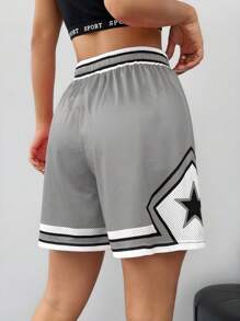 Coolane Quần short Bermuda ống rộng in họa tiết thời trang dành cho nữ - Màu Xám nhạt - Xem 2