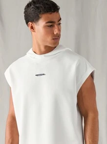 Manfinity VCAY Men's Knitted Casual Everyday Loose Sleeveless Hooded Vest