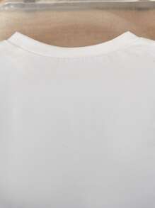 SHEIN Tween Boy Cool Oversized T-Shirt With Character Print - White - View 5