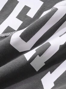 FRIFUL 女士撞色线条与字母印花长裙