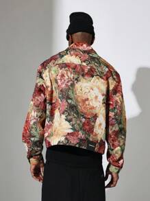 SUMWON 奢华花卉挂毯西部夹克 个性单品设计师外套艺术印花系列精品时尚秋冬 - 彩色 - 查看 3