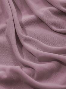 DAZY Váy dài ngang vai thắt nút xoắn thanh lịch dành cho nữ, màu trơn, thanh lịch cho mùa xuân/ngày lễ tình nhân, váy cưới, quần áo trở lại trường, váy mùa thu - Màu tím - Xem 6