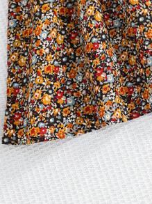 Emery Rose Kids Emery Rose Kids 年轻女孩春夏度假休闲拼布短袖连衣裙，针织纯色圆领缝线编织花裙，非常适合日常上学。