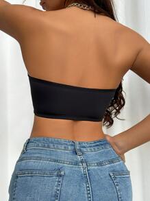 Summer Strapless Slip-Resistant & Anti-Light Innerwear For Women (1pc) - Black - View 2