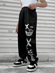 Tween Boy & Fun Graphic Woven Elastic Waist Sweatpants