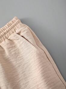 Manfinity Homme Herren einfarbiges Lässig Kurzarm Hemd und Hose Set