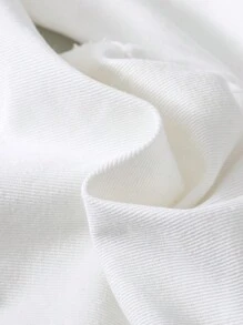 SHEIN Young Boy Casual Fashion Comfortable Baggy Blue Denim Frills With Fringe White Denim Pants For Dailywear And Spring/Summer Clothes - White - View 6