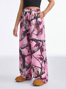 Coolane Kids Pantalón de chándal de pierna recta con estampado para niñas preadolescentes de primavera/verano, pantalón de chándal ancho de uso diario casual estilo Y2K