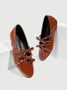 Cuccoo CUCCOO GRLICON Zapatos planos de estilo Y2K para mujer, adecuados para looks punk, motero, chica cool, Halloween, Navidad y fiestas