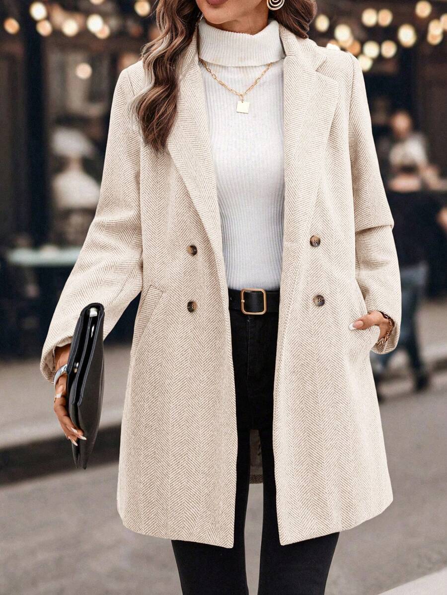 SHEIN Clasi 大码简约时尚休闲日常纯色大衣