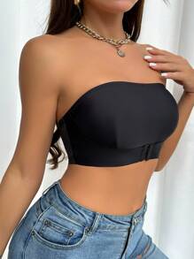 Summer Strapless Slip-Resistant & Anti-Light Innerwear For Women (1pc) - Black - View 3