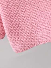 Cardigan Rajut Kancing Ganda Gaya Istana Vintage untuk Anak Perempuan, Sweater Rajut Tebal dengan Kerah Biru - Berwarna merah muda - View 5