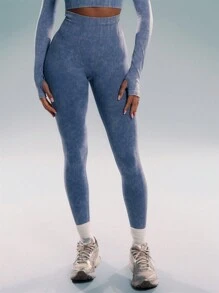 Musera Sport 高腰紧身裤，适合板式网球、网球、匹克球等健身运动 - 水鴨藍 - 查看 2