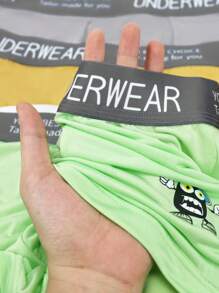 3-Pack Teen Boy Letter Elastic Waistband Boxer Briefs - Multicolor - View 8