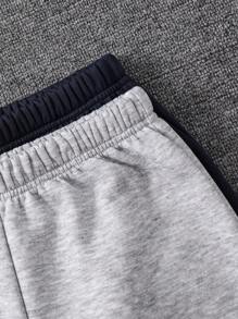 4pcs Tween Boys Casual Solid Color Hoodie And Elastic Waist Pants Set, Multi-Pack, Suitable For Autumn, Spring, Winter, Suitable For Outdoor Play, School, Street Style, Party, And Home Leisure, High Cost-Performance