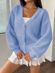 SHEIN Unity 女式纯色前扣长袖休闲衬衫