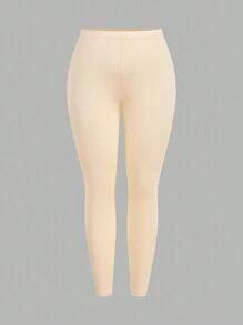 Slaydiva Set de 3 leggings casuales y simples de talla grande para mujer con estampado sólido y de leopardo, adecuados para el verano