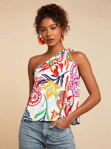 Travachic 女士蝴蝶结吊带休闲假日衬衫 - 彩色 - 查看 3