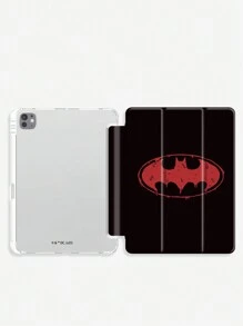 DC Women Core X SHEIN 蝙蝠图案平板电脑保护套兼容 iPad、平板电脑、带内置手写笔插槽的保护套、支持睡眠/唤醒功能 - 彩色 - 查看 2