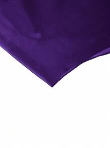 SHEIN Clasi Pantalon casual en mousseline de soie à coupe évasée asymétrique pour femme grande taille