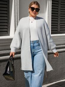 SHEIN LUNE Plus Size Casual Diamond Stripe Pattern Loose Versatile Autumn Cardigan Without Buttonsbusiness Casual Woman,Holiday Outfits,Country Tops