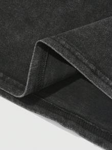 ROMWE MEN Goth Camiseta de tirantes informal para hombre con eslogan y gráfico de cruz en cuello redondo - Negro - Ver 3