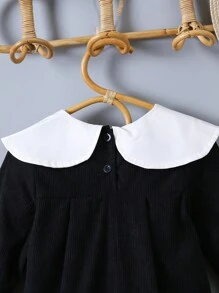 SHEIN Vestido asimétrico de diseño creativo para niñas, adecuado para uso casual y uso en casa, apto para otoño/invierno