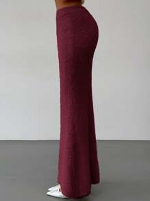 Aloruh 1 件套女士秋冬落肩长袖开衫 + 长款 A 字裙毛衣