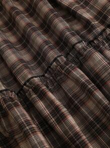 Sweetra 复古美式低腰休闲宽松舒适百搭荷叶边分层蛋糕下摆半身裙