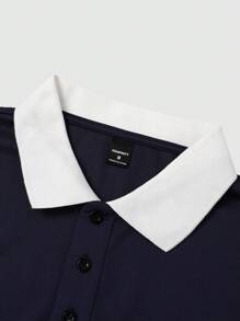 Manfinity Homme Men's Striped Short Sleeve Casual Commuting Polo Shirt - Multicolor - View 4