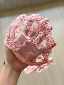 PetitDoll 2 件套刺绣网眼女士性感内衣套装（带钢圈/丁字裤）