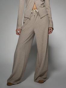 MISSGUIDED Pantalon rayé à taille basse avec cordon de serrage - Multicolore - Voir 1