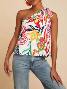 Travachic 女士蝴蝶结吊带休闲假日衬衫 - 彩色 - 查看 4