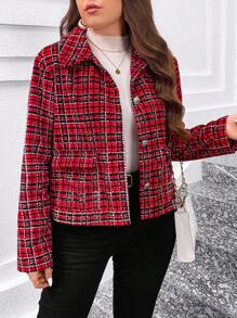 SHEIN Clasi Vêtement d'extérieur léger pour grande taille, mode minimaliste du quotidien