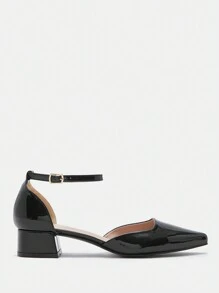 CUCCOO BIZCHIC Black Basic Commute Office Thick Heel Women High Heel Pumps Spring Shoes Spring Break Easter For Christmas - Black - View 2