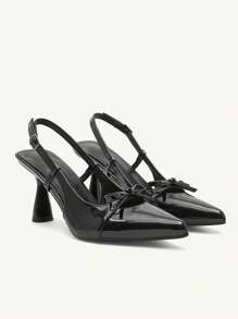 CUCCOO CHICEST Women's Mesh & Rhinestone Faux Pearls Bow-Knot Pointed Toe Stiletto High Heel Pumps, Romantic, Elegant, Noble White Fabric & Transparent PVC Bridal & Bridesmaid Shoes Spring Shoes Spring Break Easter Prom Heels