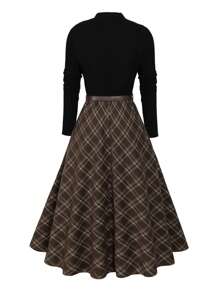 SHEIN Clasi Plus Size Women Winter Casual Everyday Dress, Minimalist And Fashionable Outfit