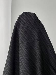 SHEIN Essnce Plus Size Women's Spring Summer Cruise Outfits Women Old Money Style Women Business Casual Woman Vacation New Style Fashion Casual Commuting Elegant Woman Black Textured Fabric Loose Wide-Leg Pants, Pocket Wide-Leg Pants, Formal Pants, Workplace Pants Baggy Pants - Black - View 6