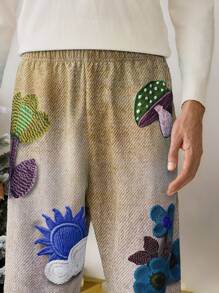 Manfinity VCAY 男士梭织休闲日常宽松松紧腰直筒裤