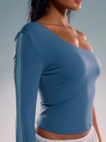 Musera Sport Figurbetontes Top mit einem Träger, Padel, Tennis, Pickleball Fitness-Studio