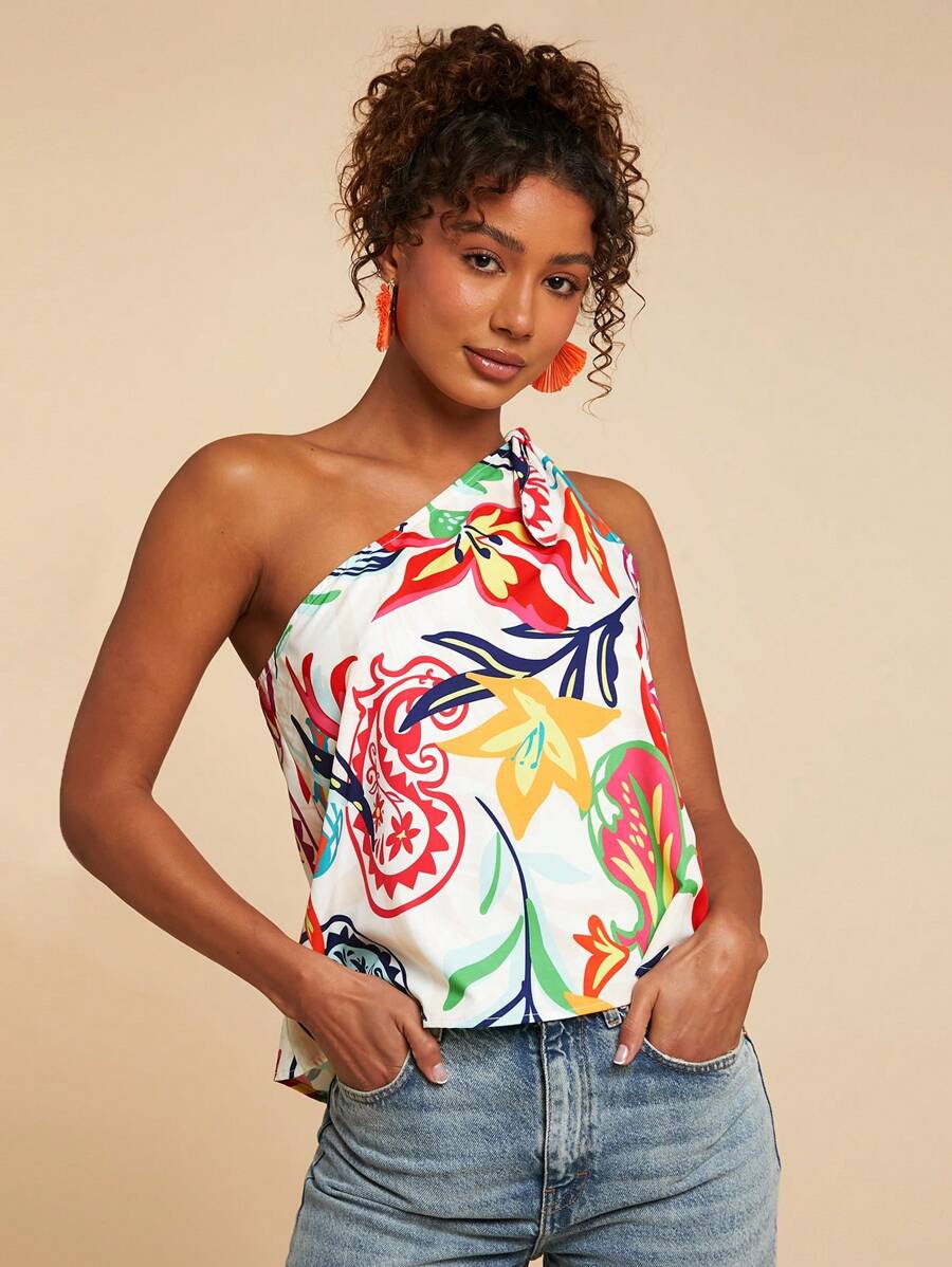 Travachic 女士蝴蝶结吊带休闲假日衬衫 - 彩色 - 查看 1