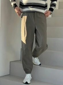 DAZY Men's Drawstring Waist All-Match Versatile Sweatpants - Grey - View 4