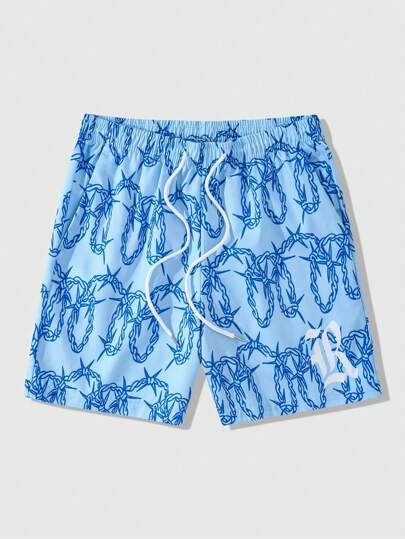 Anime Men's Simple Fashion Casual Shorts For Daily Wear