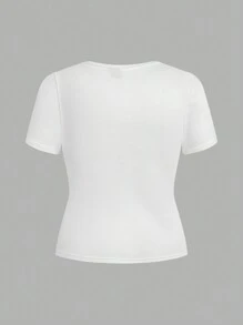 SHEIN EZwear 休闲修身多色大码 T 恤，多件装 - 彩色 - 查看 4