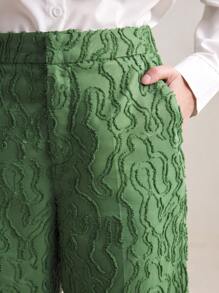 BizChic Women's Green Cutout Suit Pants, Elegant Business Casual Office Wear, Spring/Summer - Green - View 4