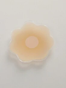 4 对女士粘性胸罩/乳头贴，适合连衣裙、婚纱、露肩上衣 - 杏色 - 查看 3