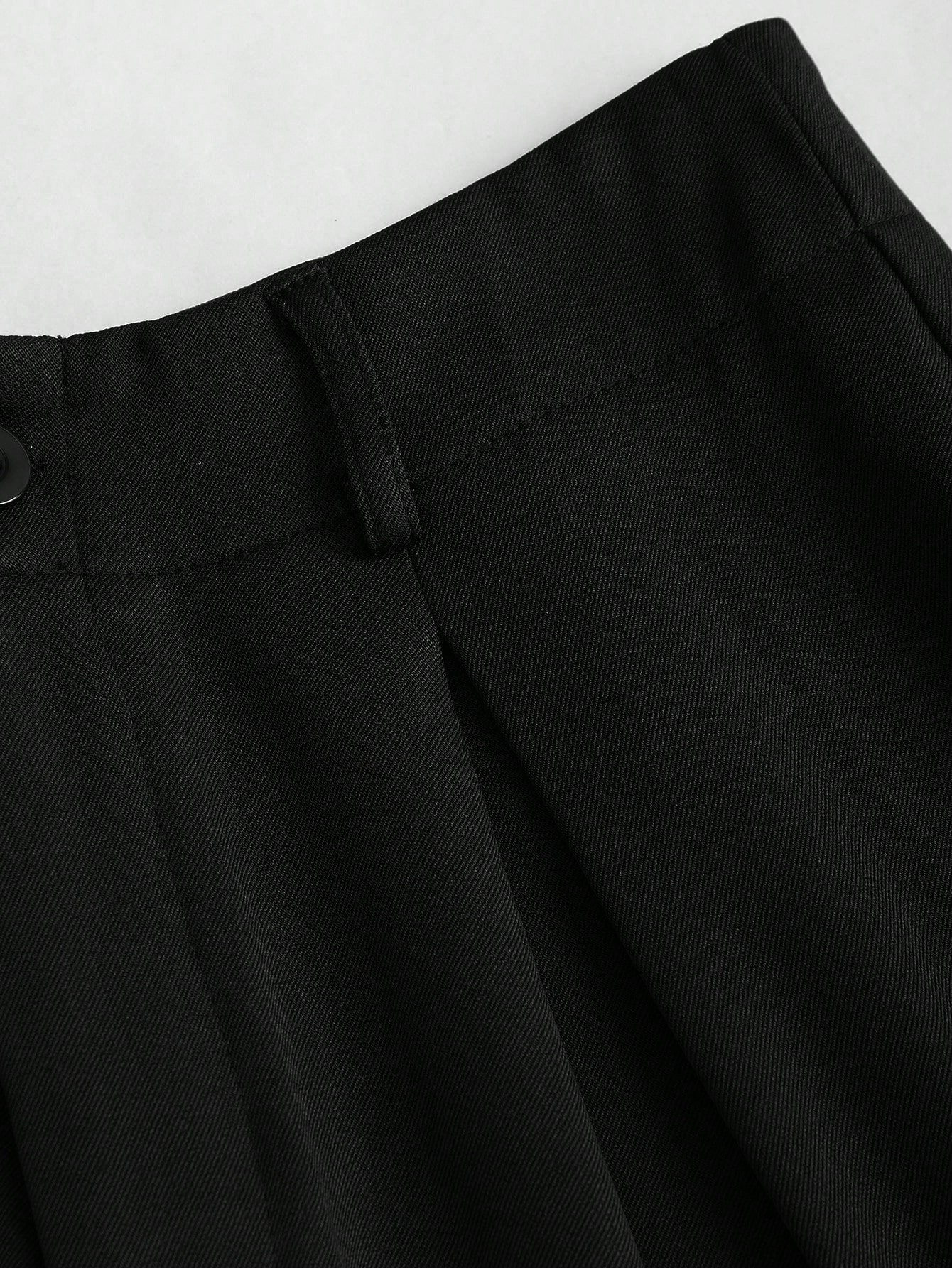 Sweetra سروال نسائي أرجل واسعة مطوي من جاكار عتيق...